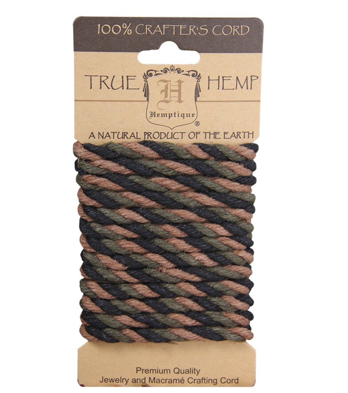 Hemptique 6mm Twisted Hemp Rope Cards Eco Friendly Sustainable Naturally Grown Jewelry Bracelet Making Paper Crafting Scrapbooking Bookbinding Mixed Media Crocheting Macrame Seasonal Holiday Gift Wrapping Outdoor Gardening